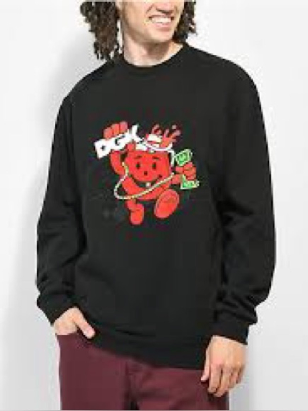 NWT DGK x Kool-Aid Smash Black Crewneck Sweatshirt
Size: Medium